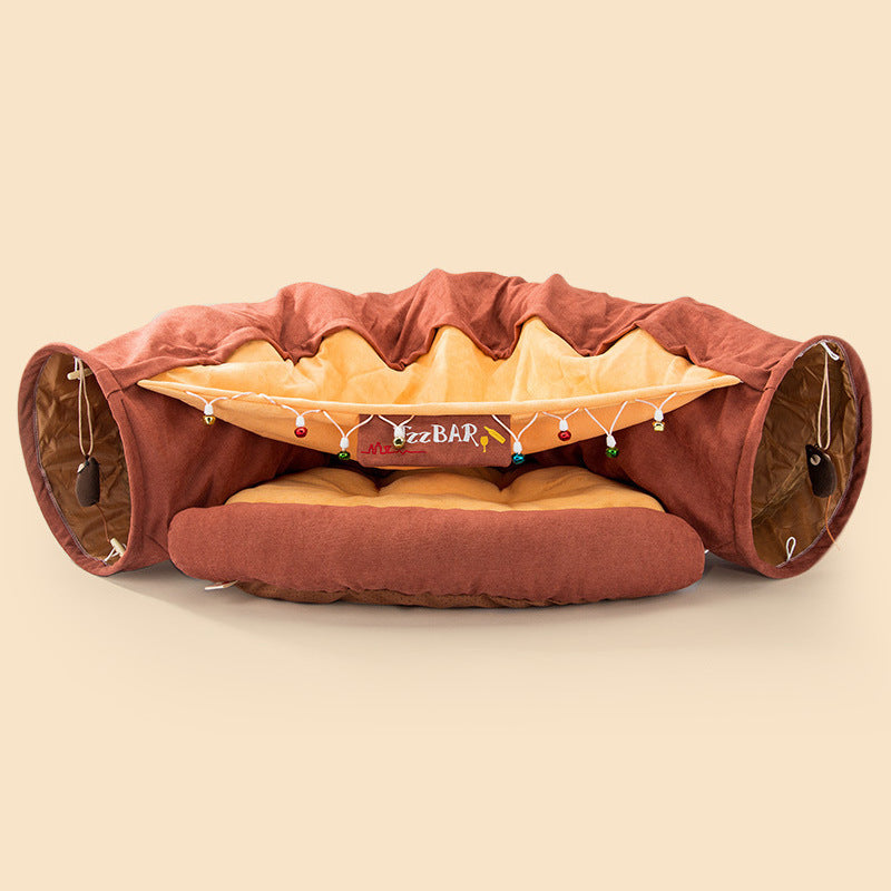 2-in-1 Cat Tunnel & Bed
