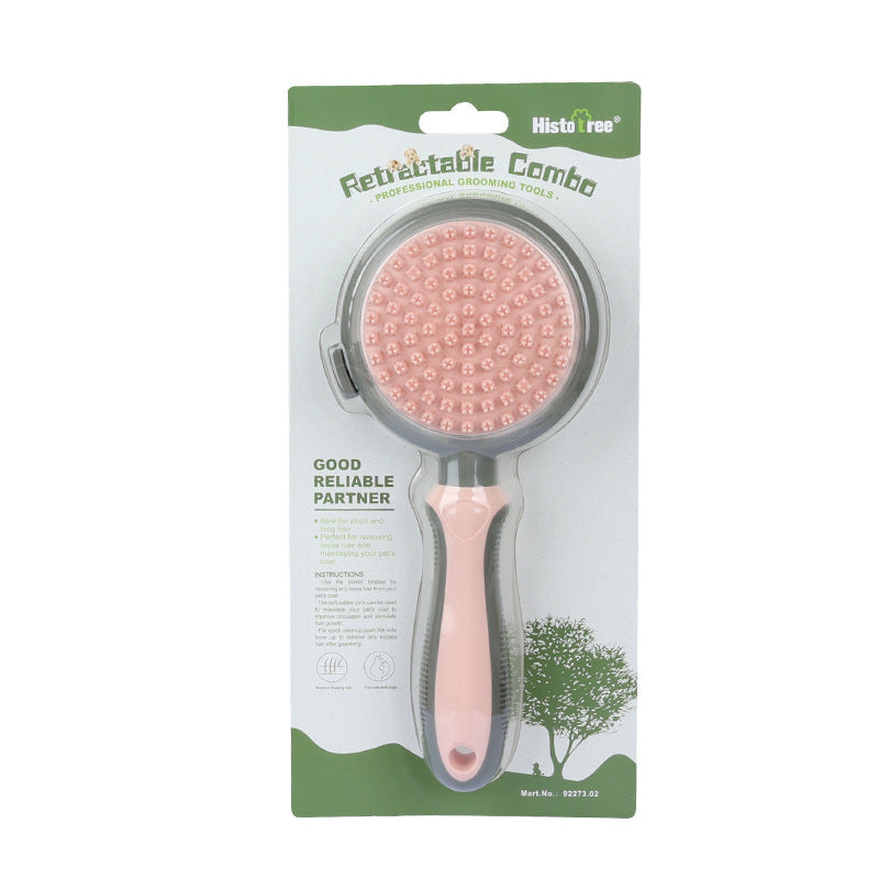 Double-Sided Pet Grooming Brush for Dogs & Cats