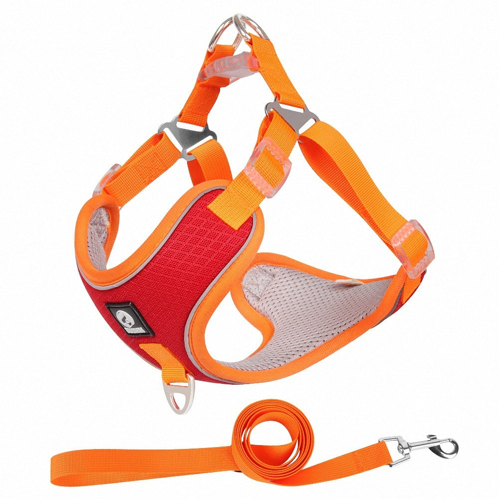 Breathable Mesh Dog Harness - with Leash