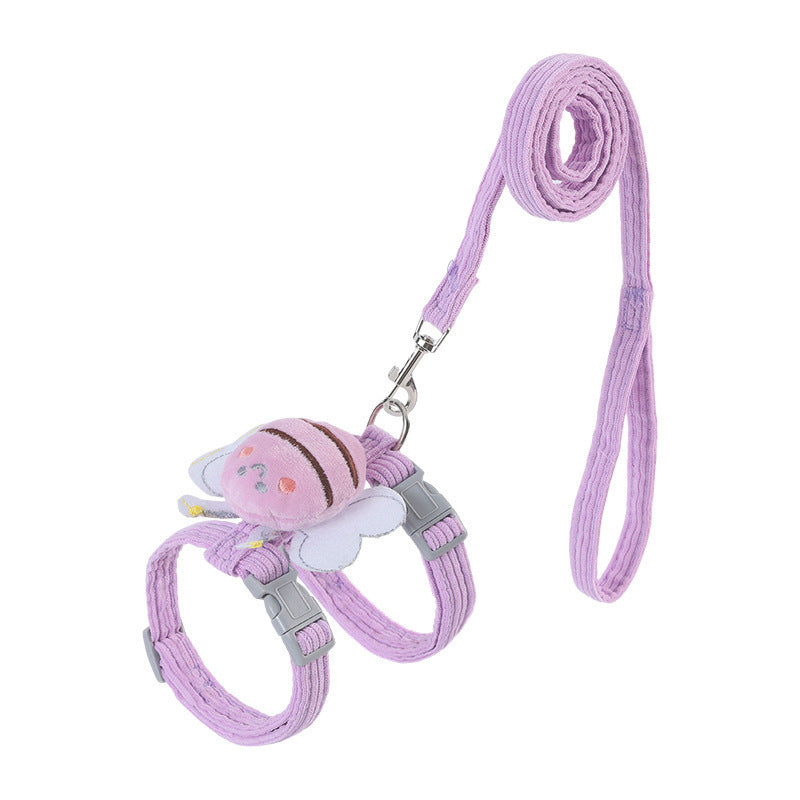 Soft & Secure Cat Harness with Bee Charm