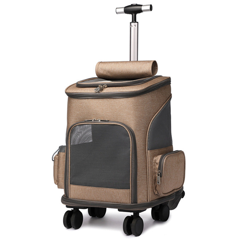Portable Pet Trolley Backpack