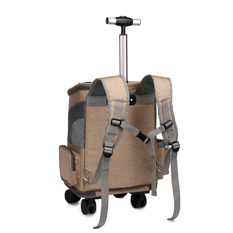 Portable Pet Trolley Backpack