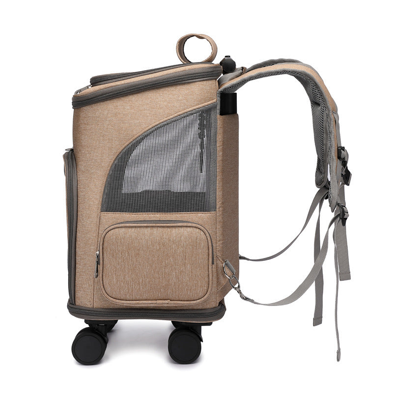 Portable Pet Trolley Backpack
