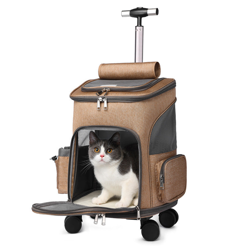 Portable Pet Trolley Backpack