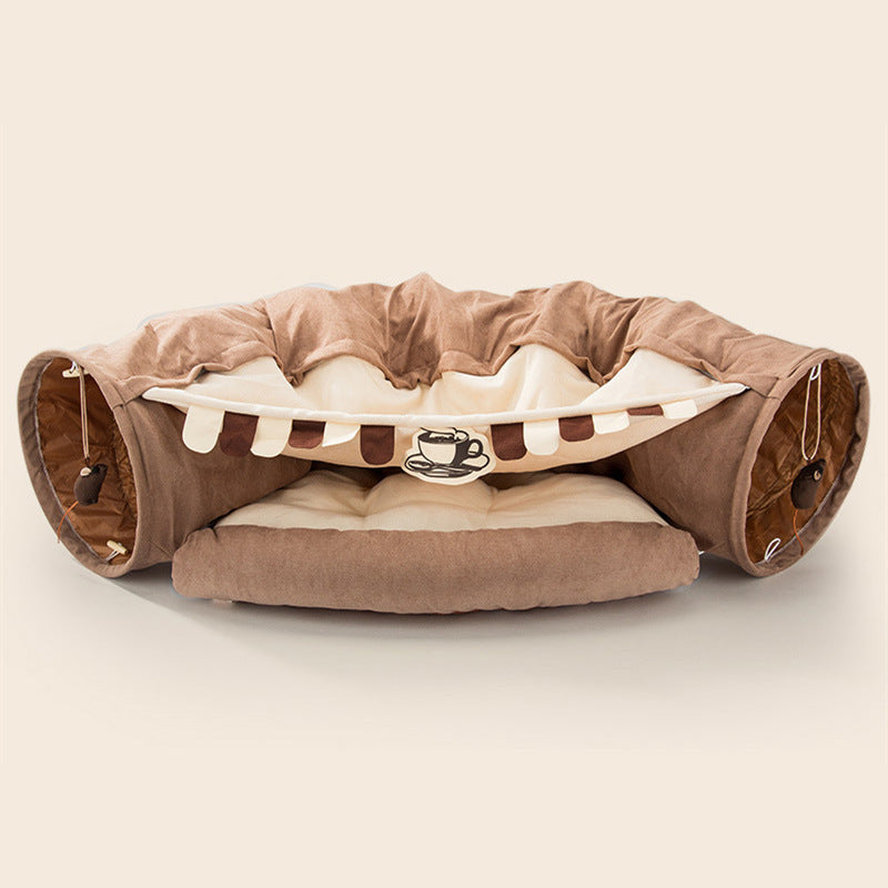 2-in-1 Cat Tunnel & Bed
