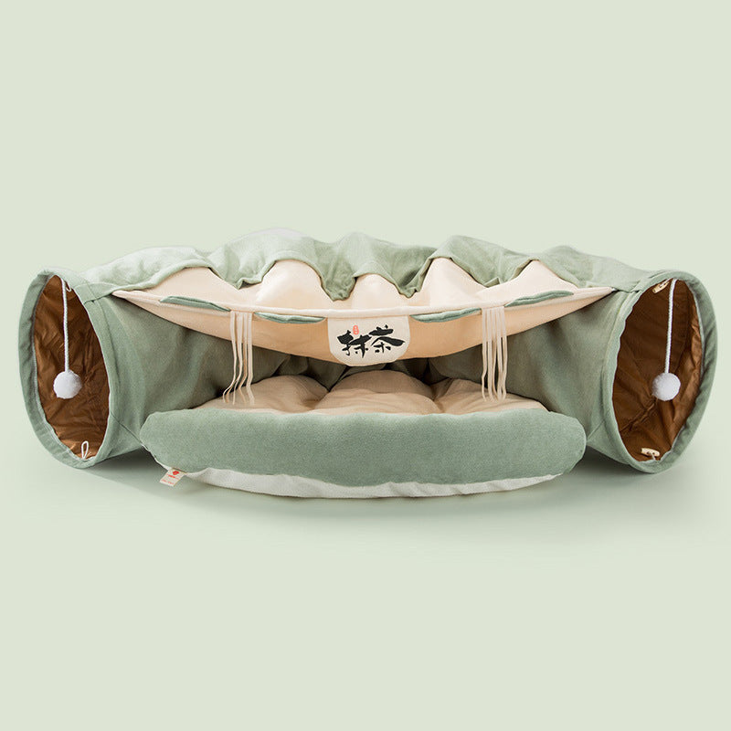 2-in-1 Cat Tunnel & Bed