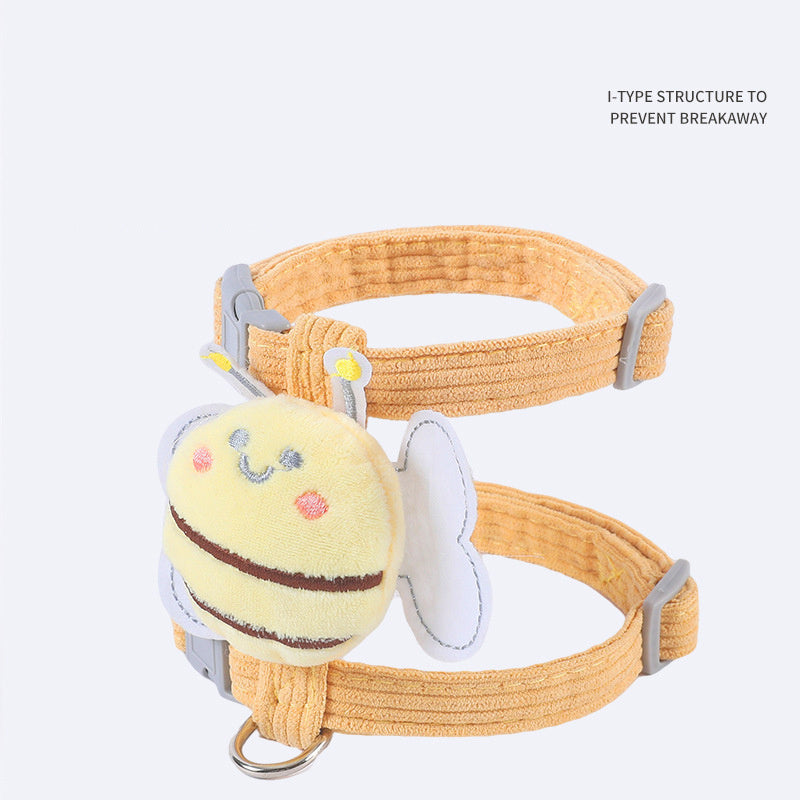 Soft & Secure Cat Harness with Bee Charm