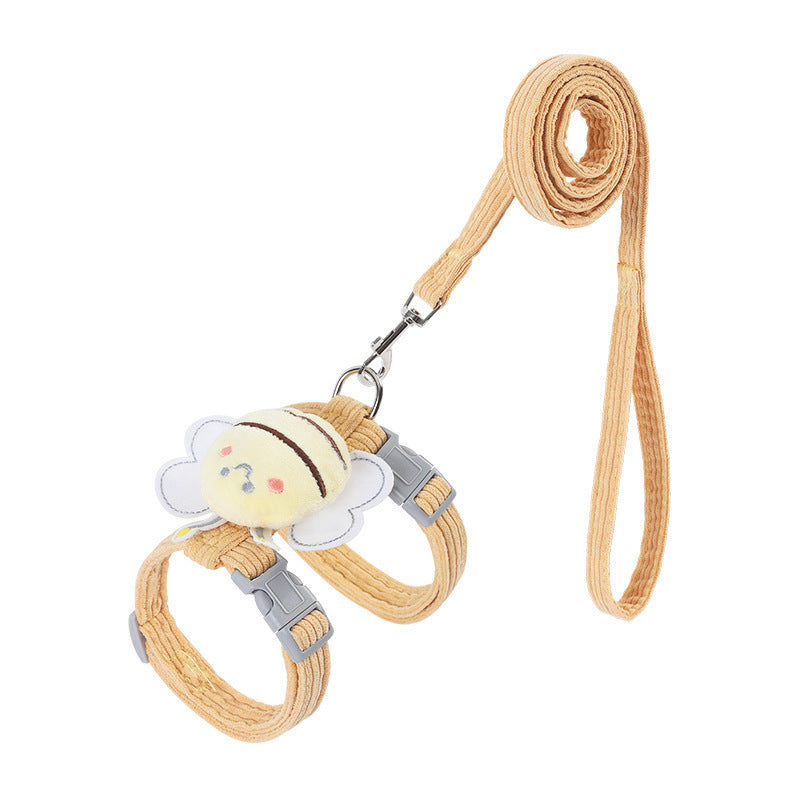 Soft & Secure Cat Harness with Bee Charm
