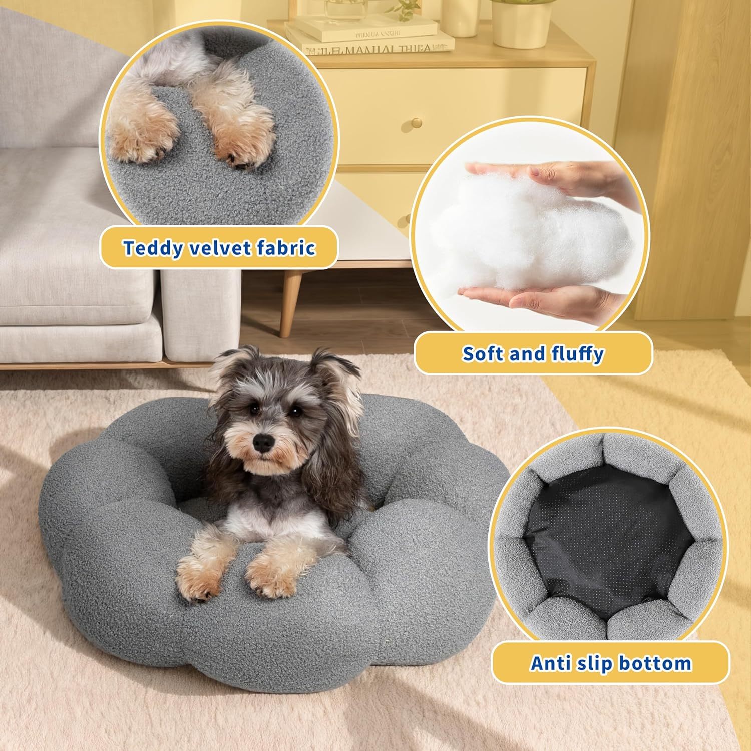 Calming Flower Pet Bed