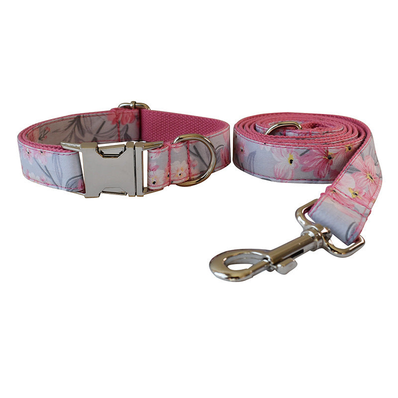 Pretty in Pink Dog Collar & Leash