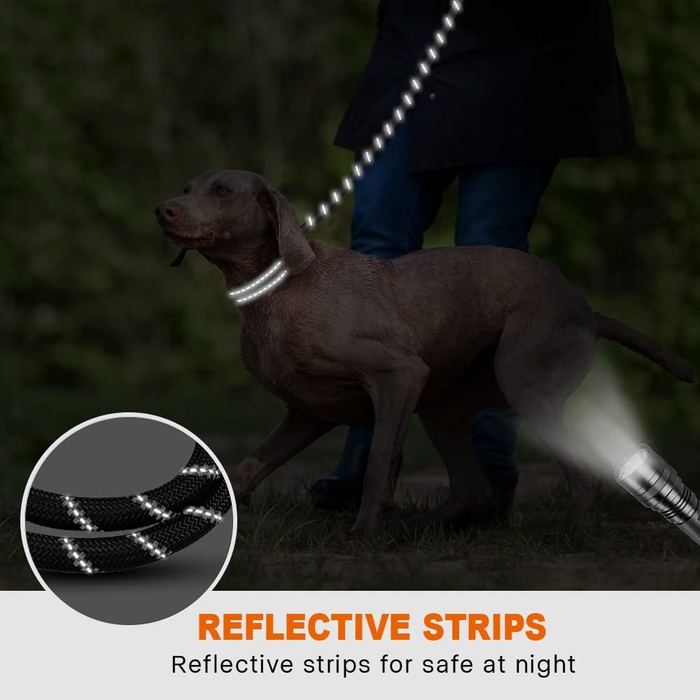 ProGrip Reflective 5-ft Long Rope Leash for Dogs