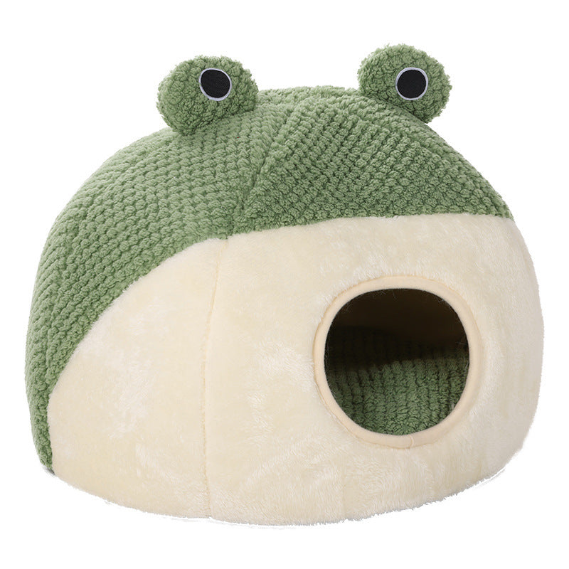Frog Pet Bed & Hideaway House