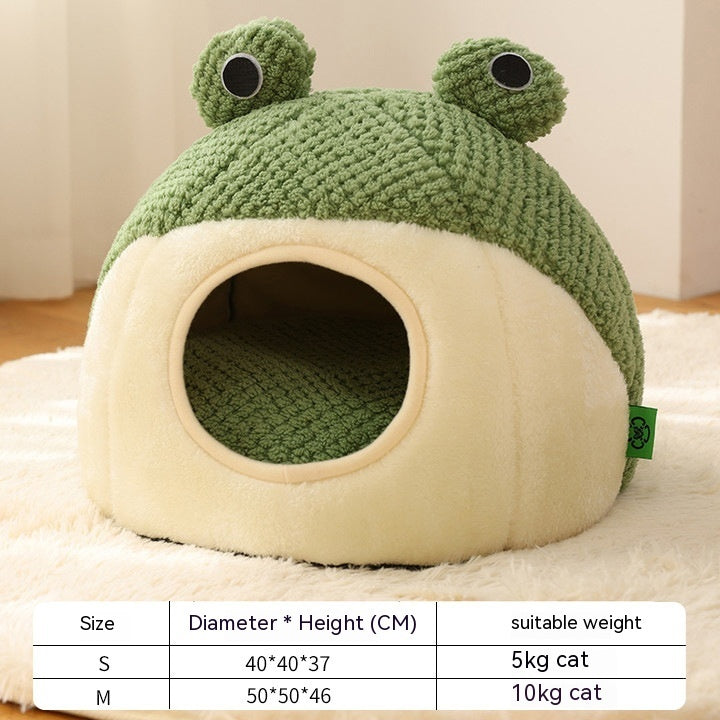 Frog Pet Bed & Hideaway House