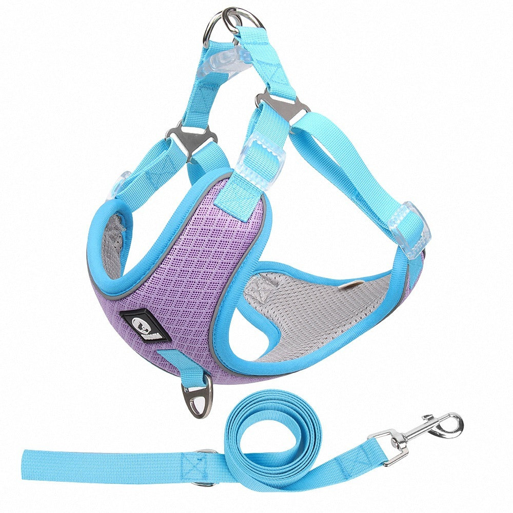 Breathable Mesh Dog Harness - with Leash