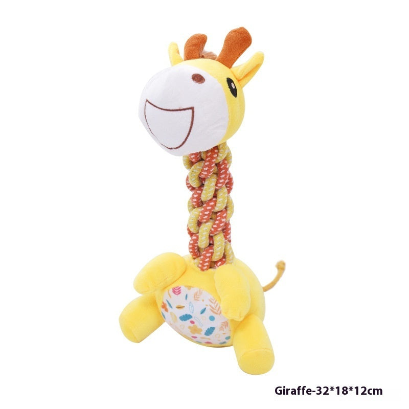 Tear-Resistant Plush Dog Toy with Flexible Design