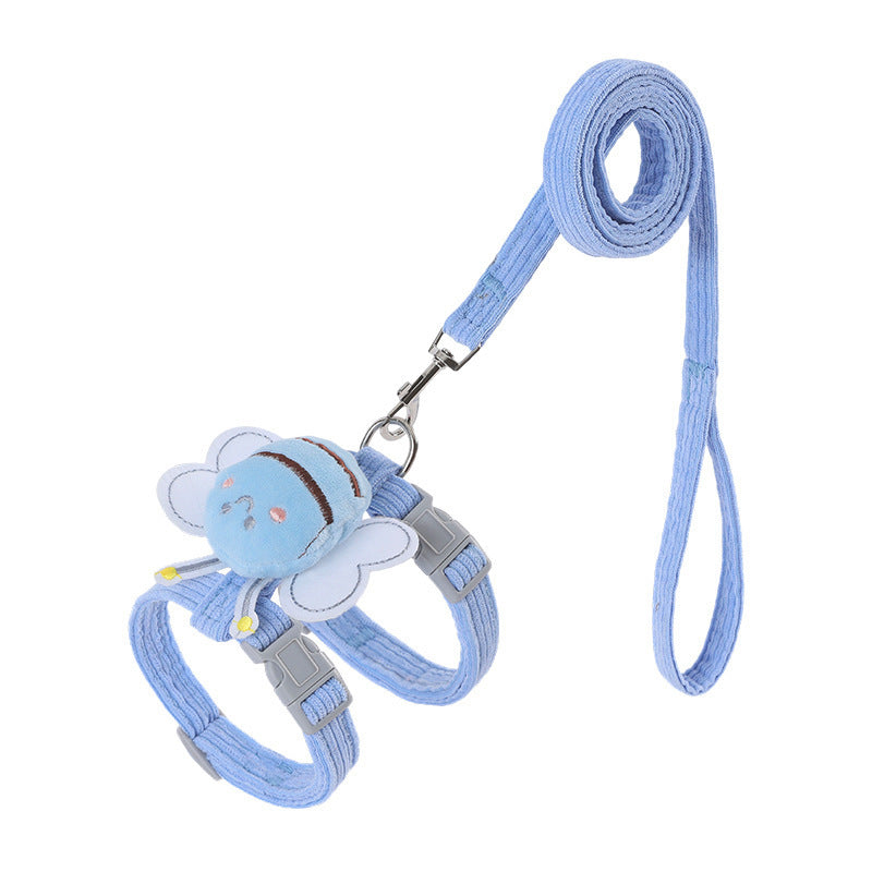 Soft & Secure Cat Harness with Bee Charm