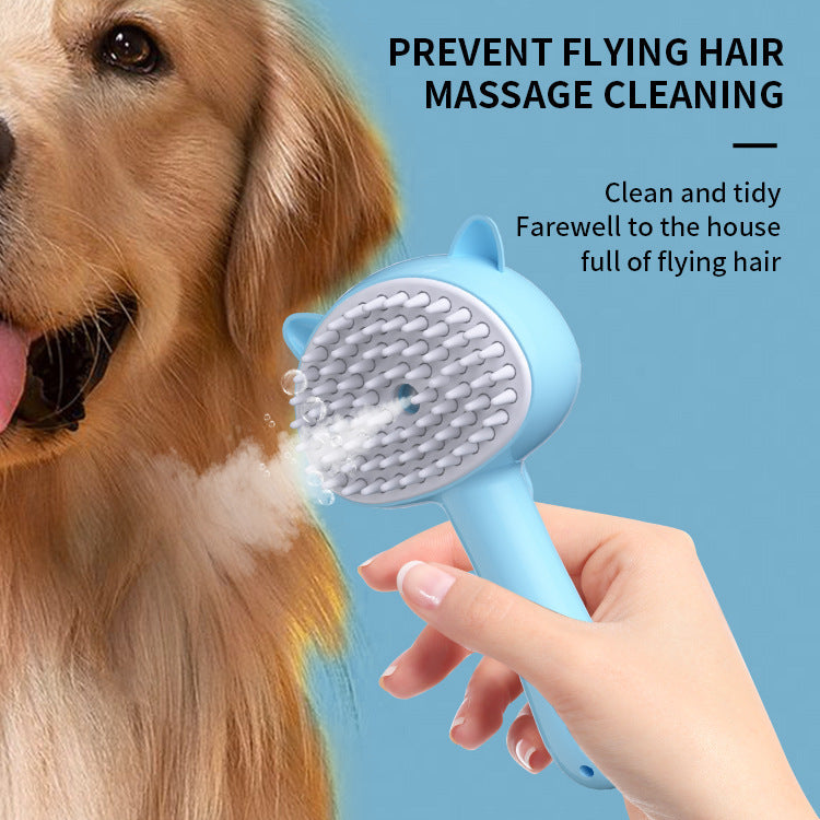 Self-Cleaning Pet Grooming Brush with Mist, Rechargeable
