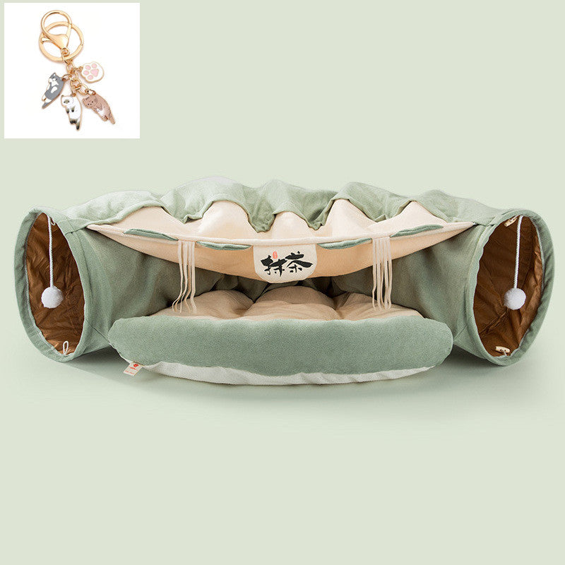 2-in-1 Cat Tunnel & Bed