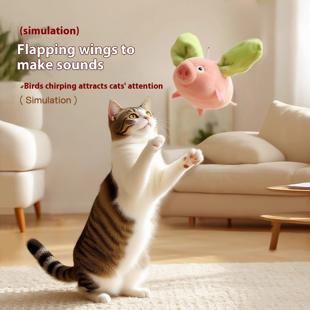 Self-Moving Pig Cat Toy with Sound