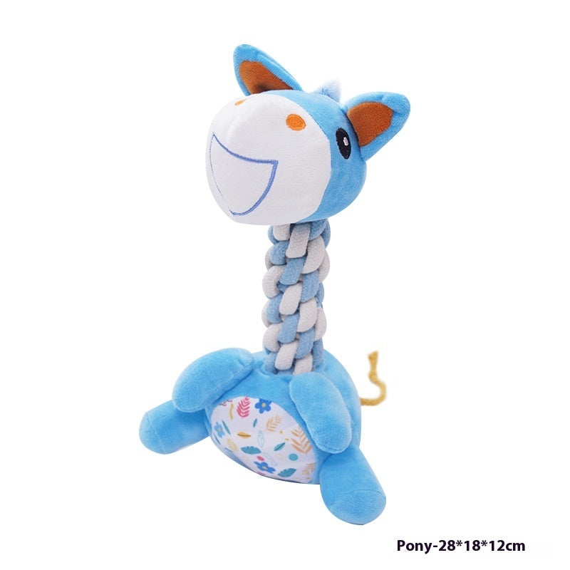 Tear-Resistant Plush Dog Toy with Flexible Design