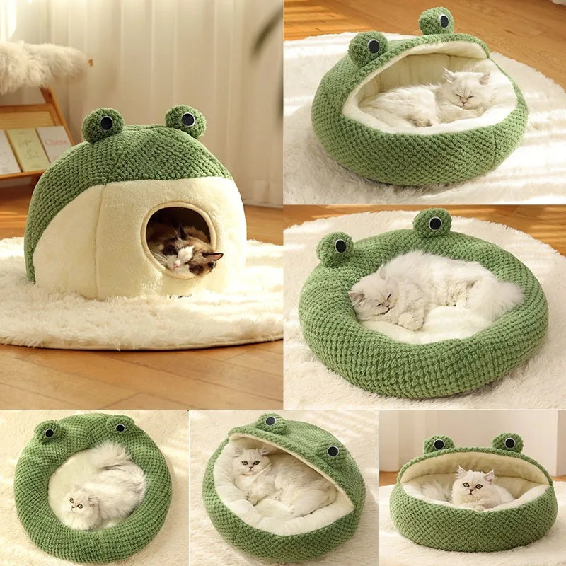 Frog Pet Bed & Hideaway House