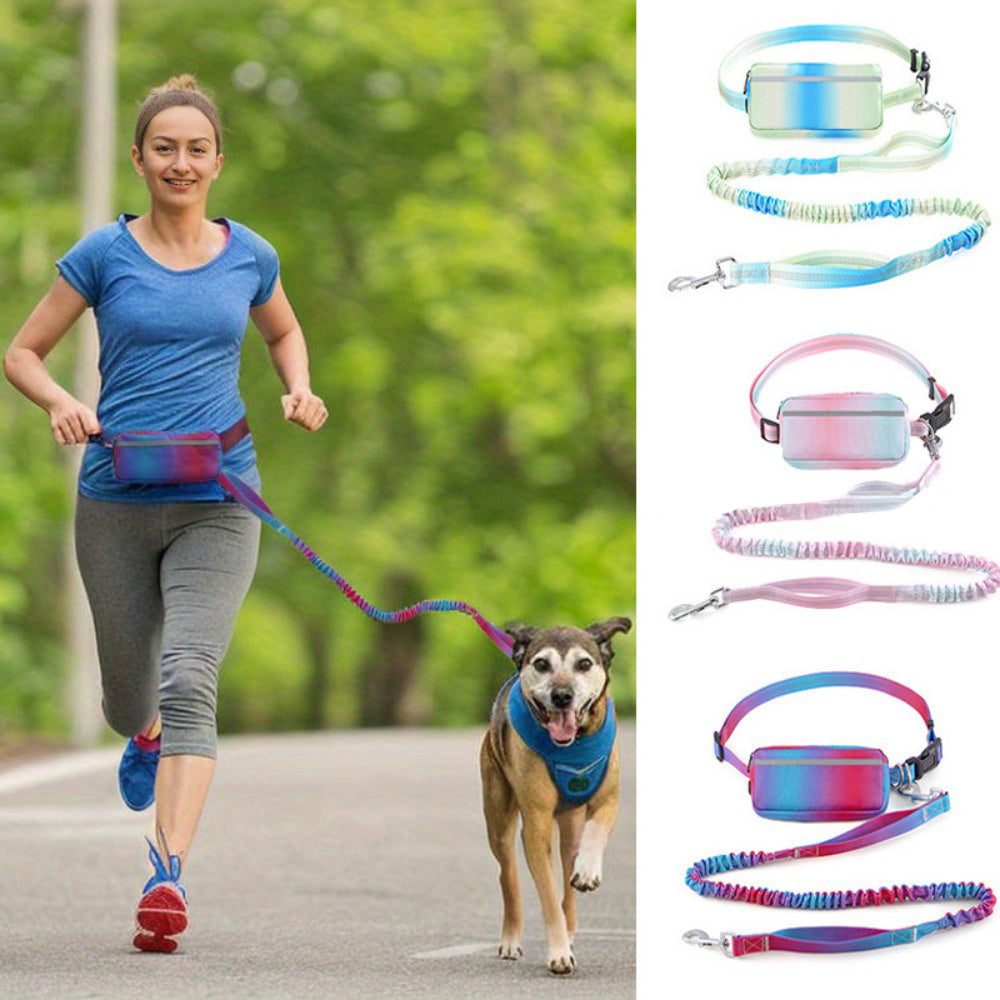 Adjustable Hands-Free Running Leash with Waist Belt