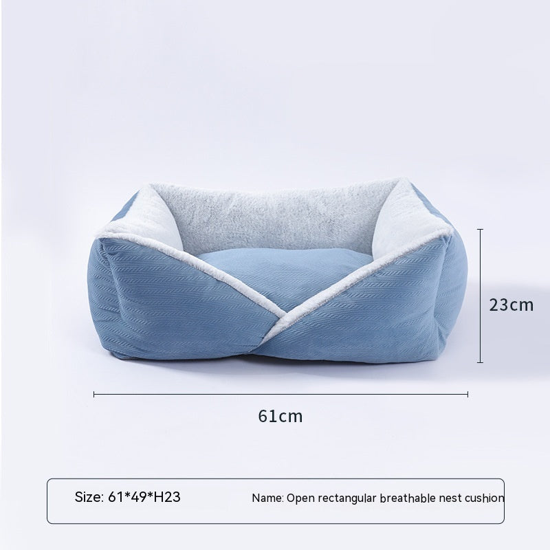 Multifunctional Short Plush Kennel Closed