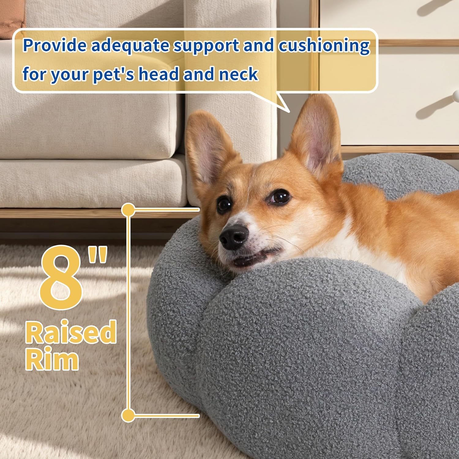 Calming Flower Pet Bed