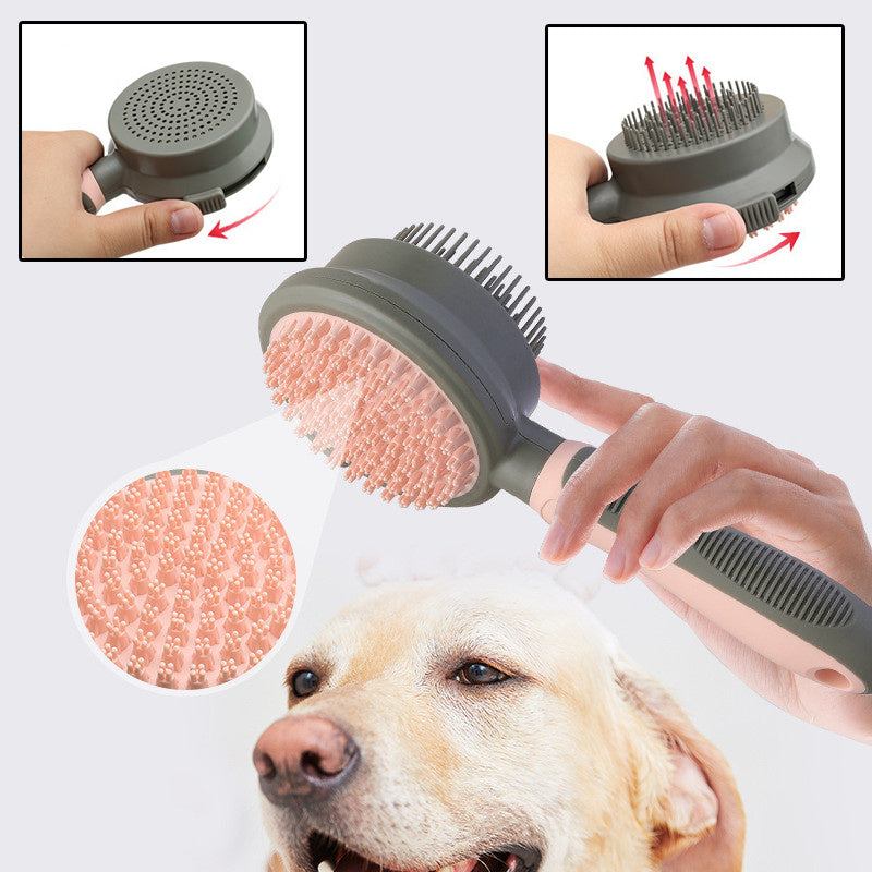 Double-Sided Pet Grooming Brush for Dogs & Cats
