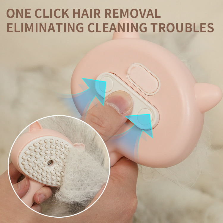 Self-Cleaning Pet Grooming Brush with Mist, Rechargeable