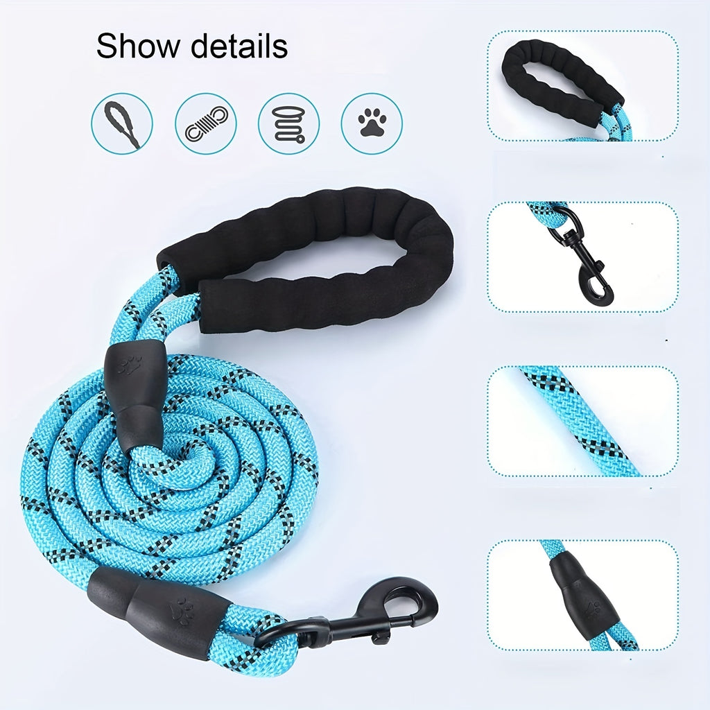 ProGrip Reflective 5-ft Long Rope Leash for Dogs